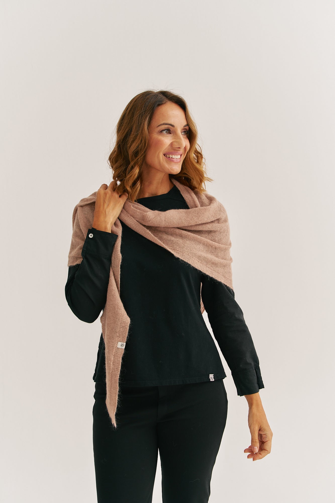 Brown Xarxet Shawl