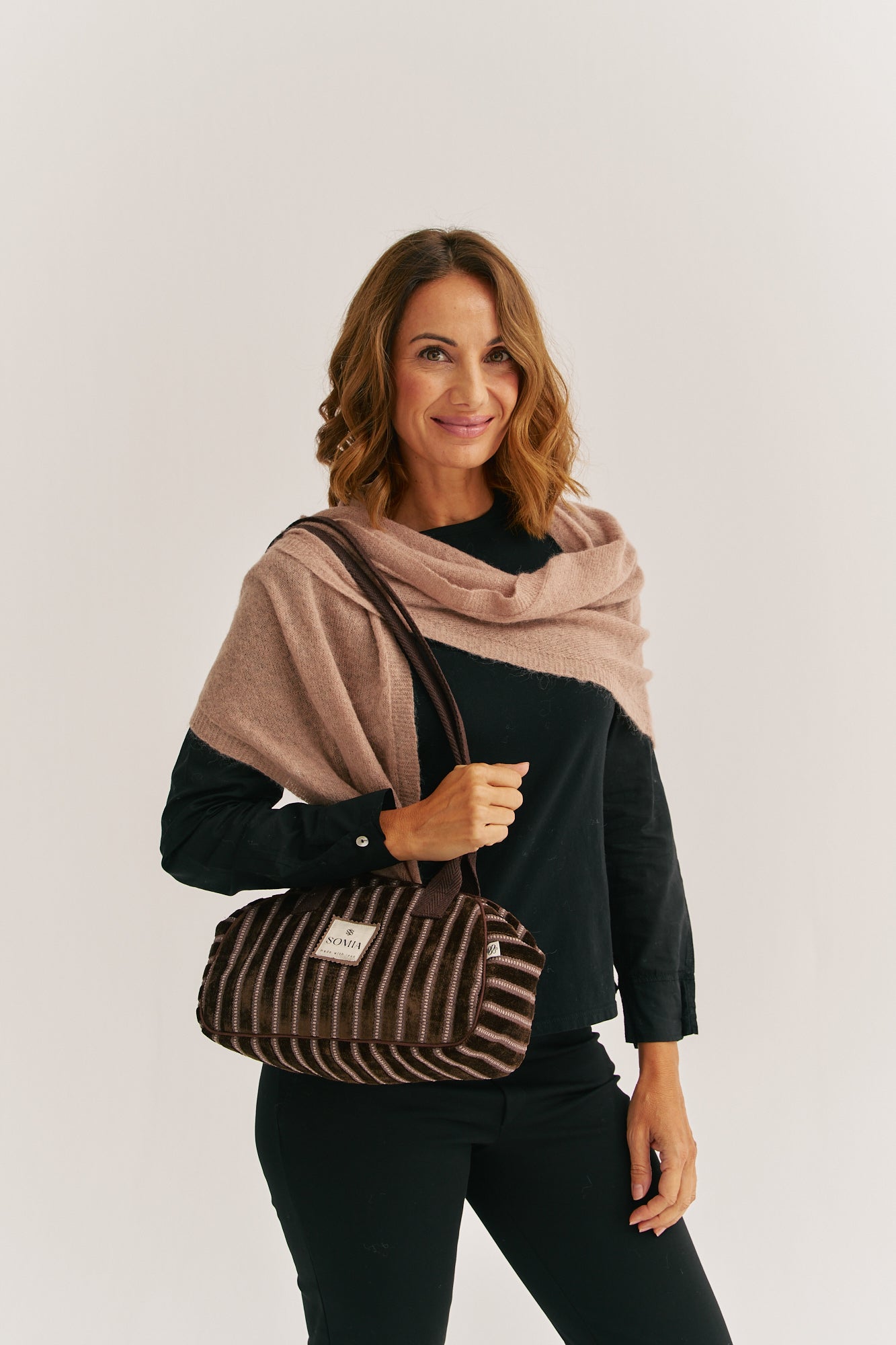 Brown Xarxet Shawl