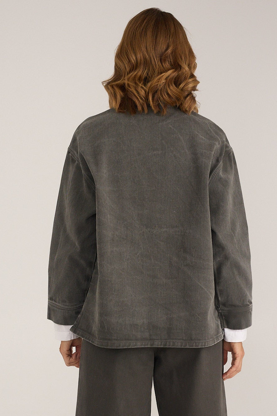 Chaqueta Piulà de sarga con bolsillos