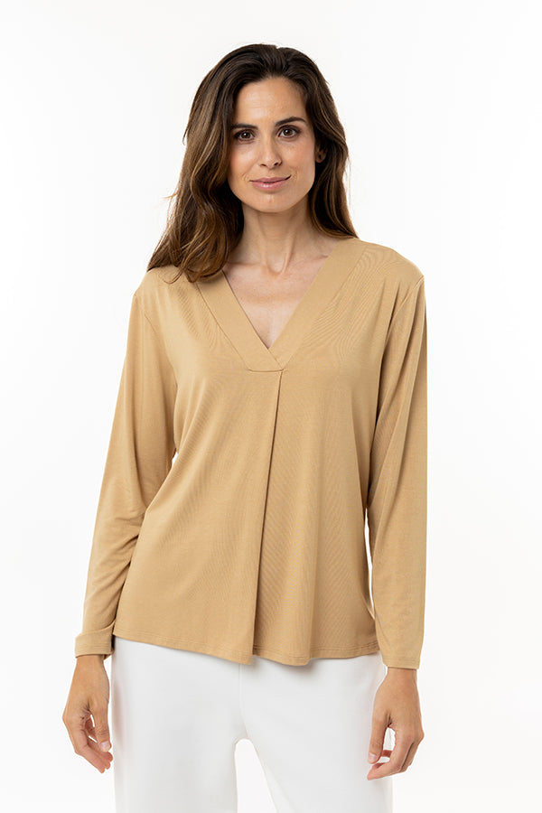 Camiseta comercio justo Segre de color Beige