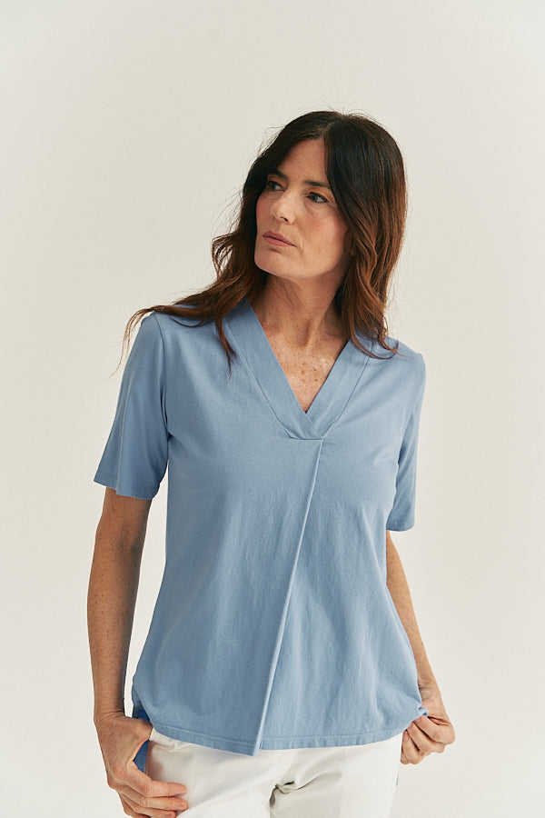 Camiseta ecológica de mujer Selva de color Azul