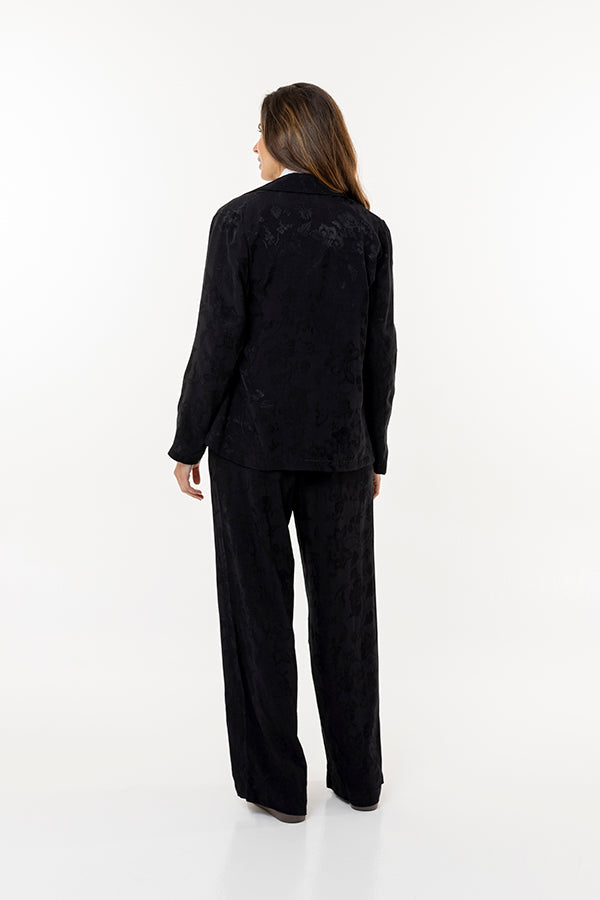 Gynura Jacquard Trousers Black