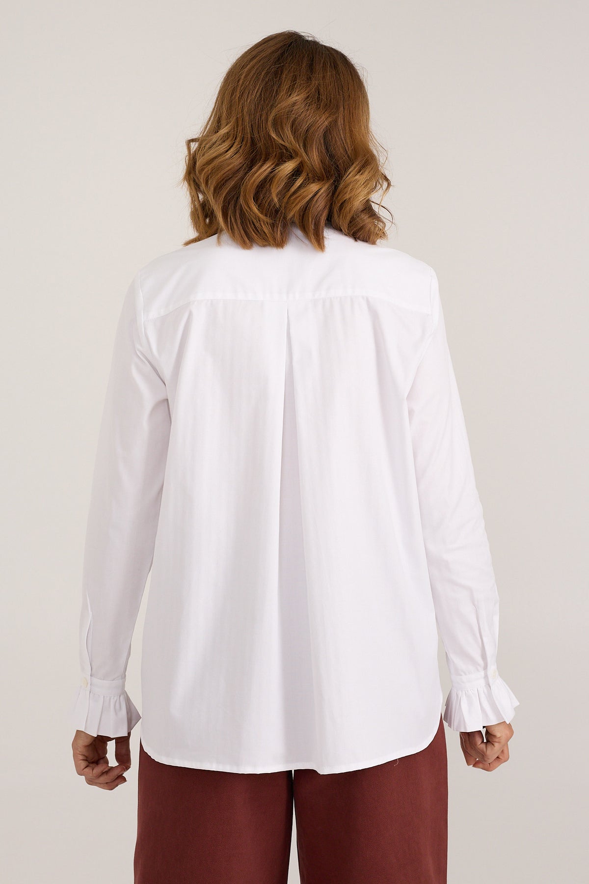 Camisa Macarelleta de algodón con volantes