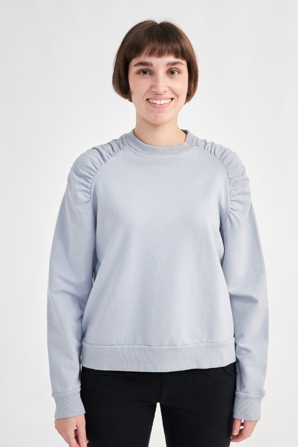 Sudadera sostenible Garbi color Hielo